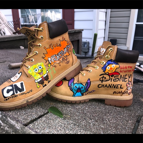 Timberland Shoes Custom Cartoon Shoes Poshmark